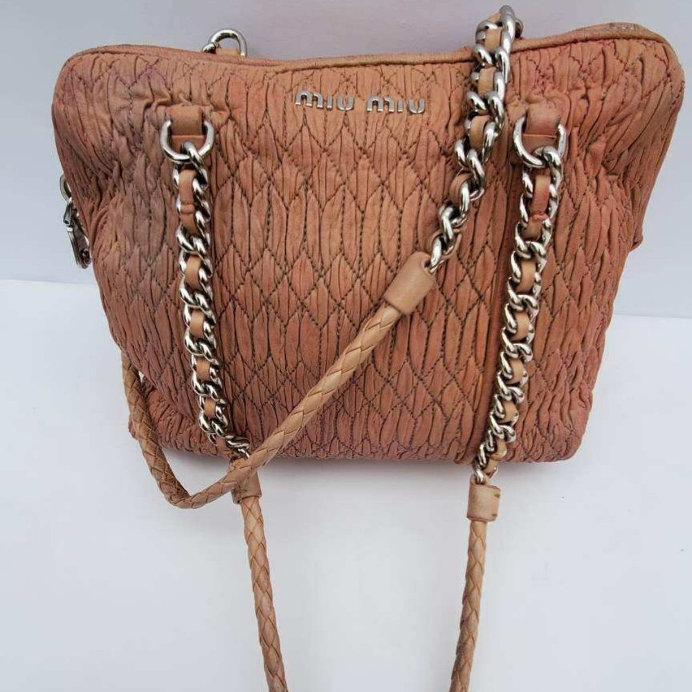 Miu Miu Prada Metelasse Arcadie Nappa Leather Dou… - image 2